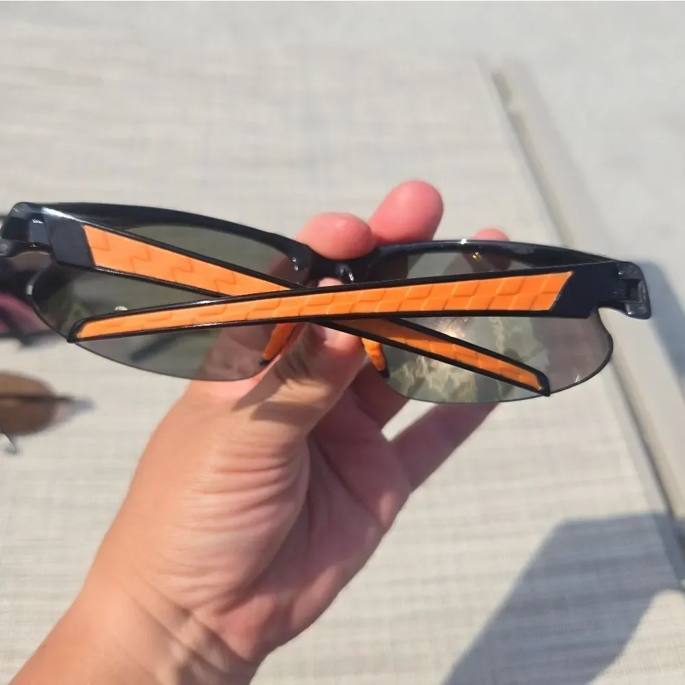 Men's Rounded Lightweight Mirrored Sunglasses Sports